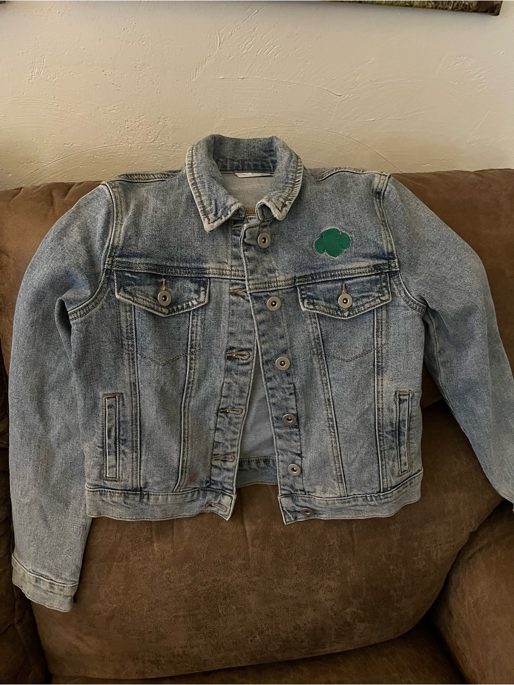 Classic Light Wash Denim Jacket for Kids - Blue